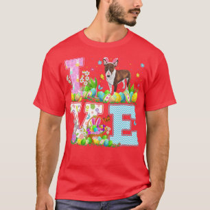 Easter Egg Hunting Love Bull Terrier Dog Easter Su T-Shirt
