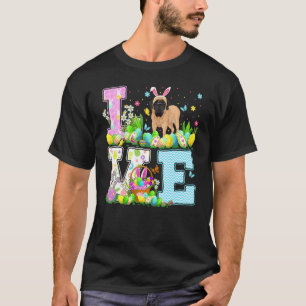 Easter Egg Hunting Love English Mastiff Dog Easter T-Shirt