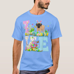 Easter Egg Hunting Love English Mastiff Dog Easter T-Shirt