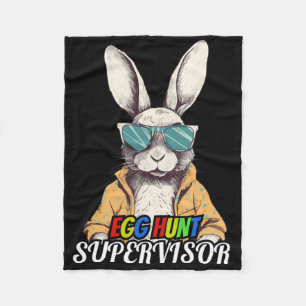 Easter Egg Hunting Supervisor Parents Fleece Blanket