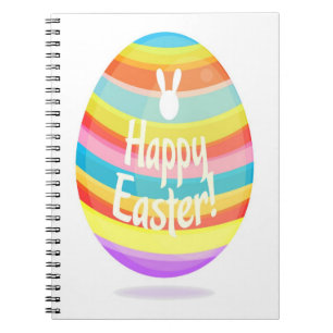 Easter Egg Illustration Spiral Notebook