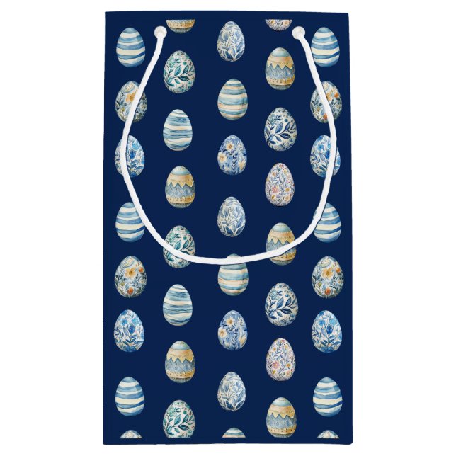 Easter Egg on blue Small Gift Bag (Back)