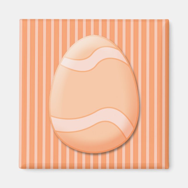 Easter Egg (Orange) Magnet (Front)