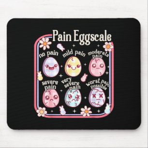 Easter egg pain scale nurse groovy pedriatric bunn mouse pad