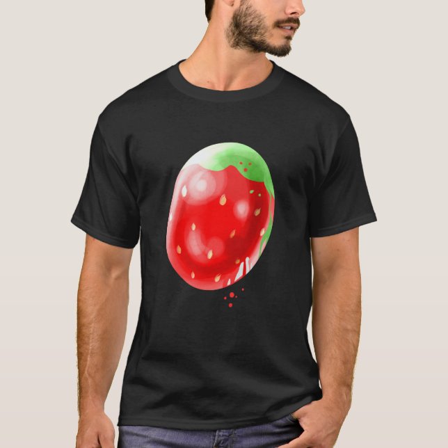 Easter Egg Painted Like A Strawberry For Easter T-Shirt (Front)