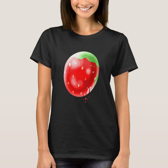 Easter Egg Painted Like A Strawberry For Easter T-Shirt (Front)
