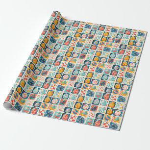 Easter Egg Patchwork: Colourful Holiday Art Wrapping Paper