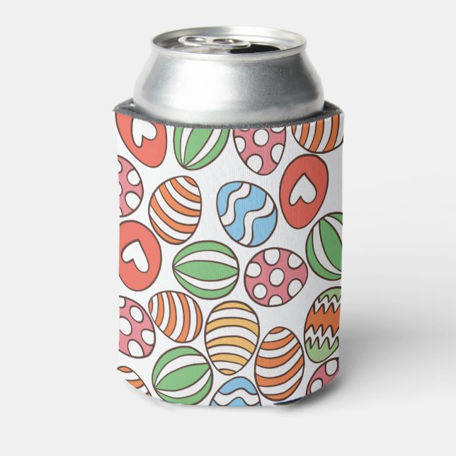 Easter Egg Pattern Can Cooler – Colourful Holiday  (Can Back)