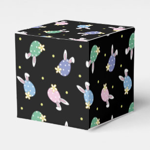 Easter Egg Pattern Favour Box - Black and Pastel