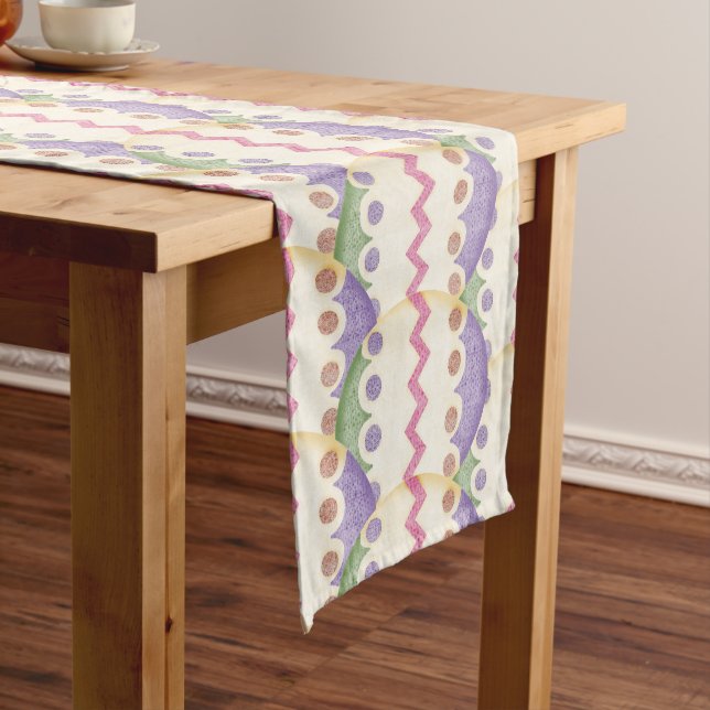 Easter Egg Pattern Short Table Runner (In Situ)