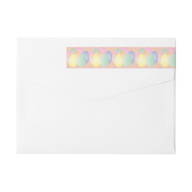 Easter egg pattern wrap around label (Back)