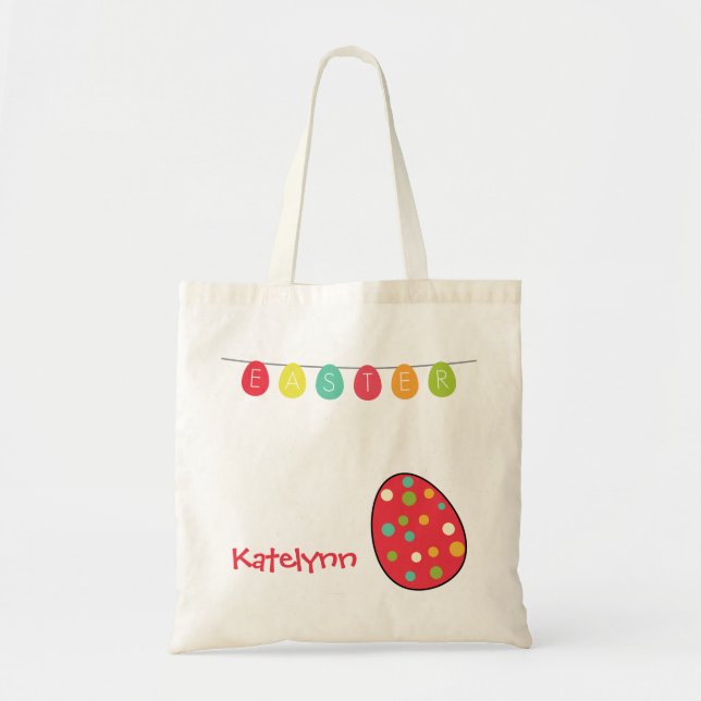 Easter Egg Personalised Custom Tote Bag (Front)