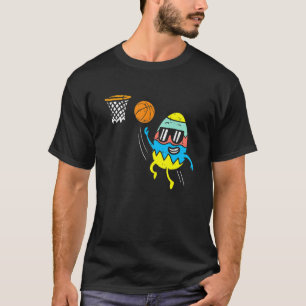 Easter Egg Playing Basketball Cute Sports Men Boys T-Shirt