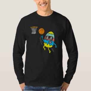 Easter Egg Playing Basketball Cute Sports Men Boys T-Shirt