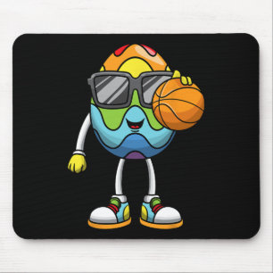 Easter Egg Playing Basketball Sports Boys Men Kids Mouse Pad