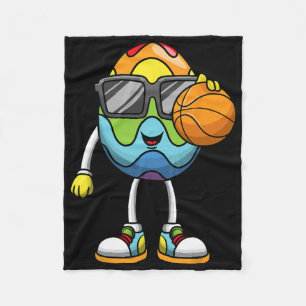 Easter Egg Playing Bysketbyll Sports Boys Men Kids Fleece Blanket