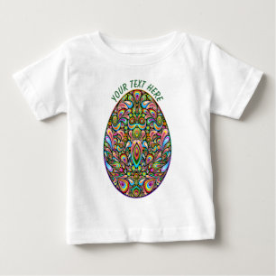 Easter Egg Psychedelic Design Kids Organic T-Shirt