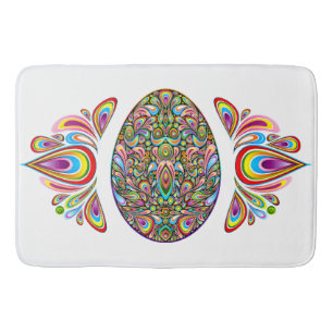 Easter Egg Psychedelic Design Kids Organic T-Shirt Bath Mat