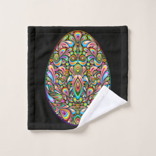 Easter Egg Psychedelic Design Kids Organic T-Shirt Bath Towel Set