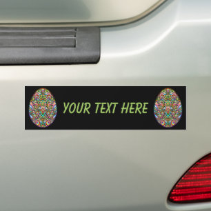 Easter Egg Psychedelic Design Kids Organic T-Shirt Bumper Sticker