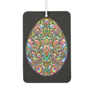 Easter Egg Psychedelic Design Kids Organic T-Shirt Car Air Freshener