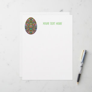 Easter Egg Psychedelic Design Kids Organic T-Shirt Custom Letterhead