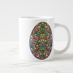 Easter Egg Psychedelic Design Kids Organic T-Shirt Large Coffee Mug