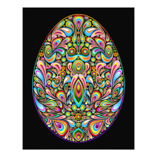 Easter Egg Psychedelic Design Kids Organic T-Shirt Photo Print