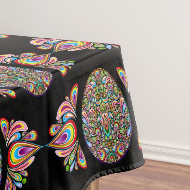 Easter Egg Psychedelic Design Kids Organic T-Shirt Tablecloth (In Situ)