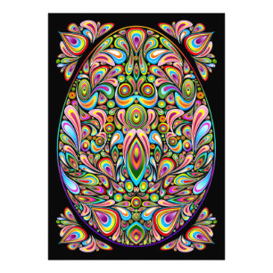 Easter Egg Psychedelic Design Photo Print