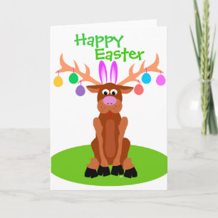 Easter Egg Reindeer Card