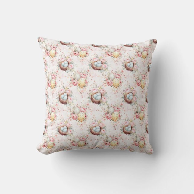 Easter Egg Seamless Fabric – Pastel Cute   Cushion (Front)