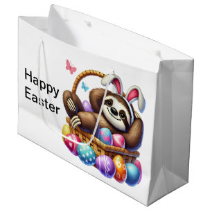 Easter Egg Sloth Large Gift Bag