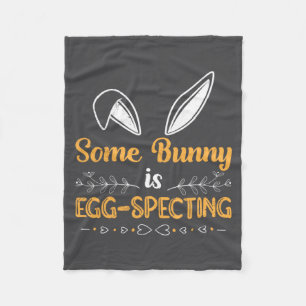 Easter Egg Specting Baby Bunny Easter Fleece Blanket