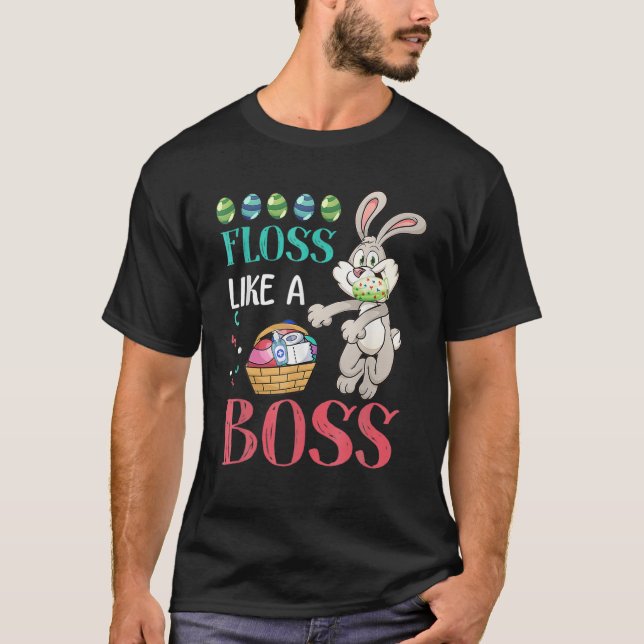Easter Egg T S Floss For Women Bunny Boss Tee (Front)
