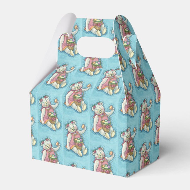 EASTER EGG TEDDY BEAR GABLE FAVOR BOX Repeat (Front Side)