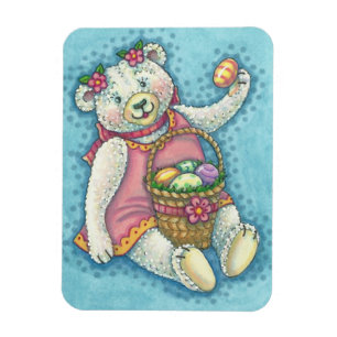 EASTER EGG TEDDY BEAR MAGNET Rectangle