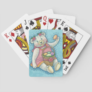 EASTER EGG TEDDY BEAR PLAYING CARDS Poker