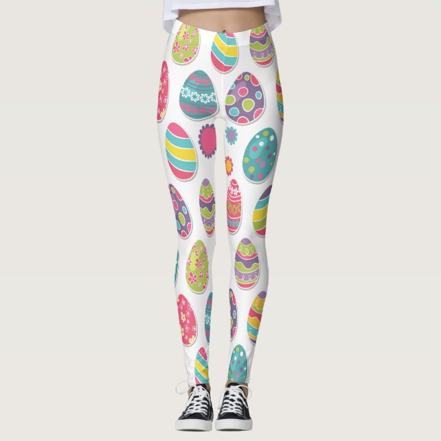 Easter Egg Themed Leggings | Easter Attire (Front)