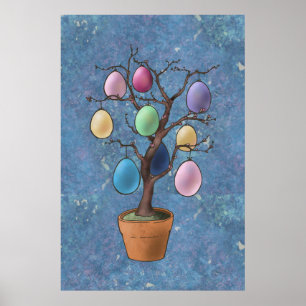 Easter Egg Tree Poster
