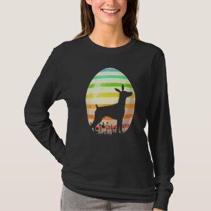 Easter Egg Vintage Style Miniature Pinscher Dog E T-Shirt