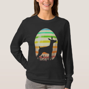 Easter Egg Vintage Style Miniature Pinscher Dog T-Shirt