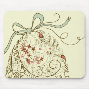 Easter Egg with Floral Elements Mouse Pad