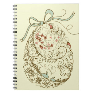 Easter Egg with Floral Elements Notebook