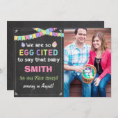 Easter Eggcited Pregnancy Reveal Announcement (Front/Back)
