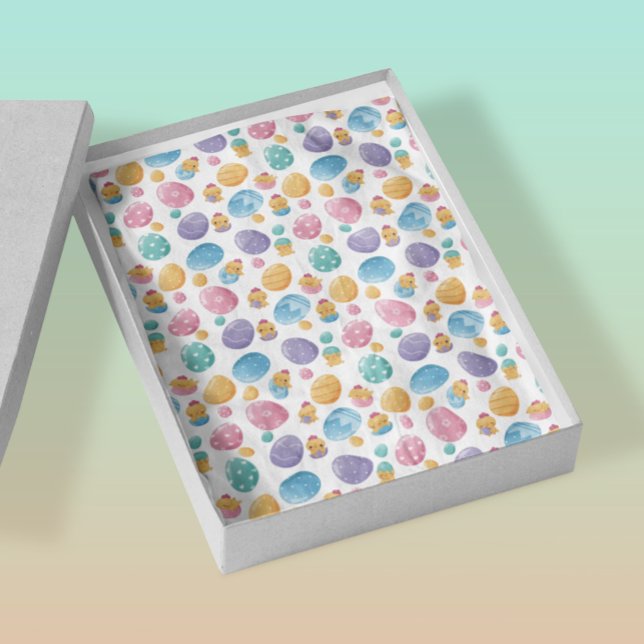Easter Eggs and Chicks Pattern | Pastels Colours   Tissue Paper (Creator Uploaded)