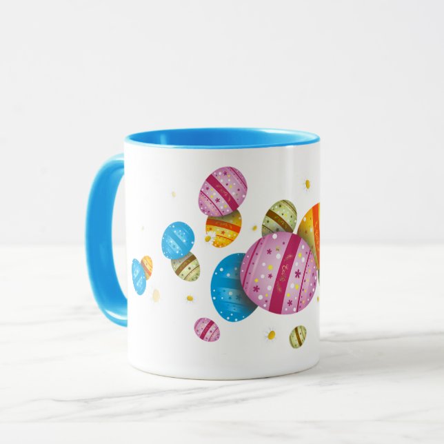 Easter eggs and daisy mug (Front Left)
