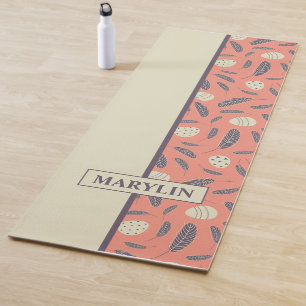 EASTER EGGS AND FEATHERS  CUSTOM PATTERN YOGA MAT