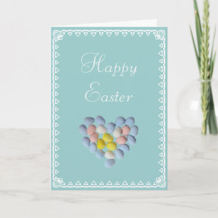 Easter eggs and Heart Holiday Card