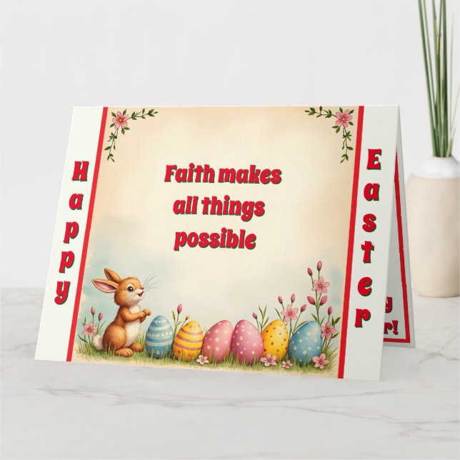 Easter Eggs And Little Rabbit Popular Collection Card (Front)
